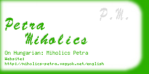 petra miholics business card